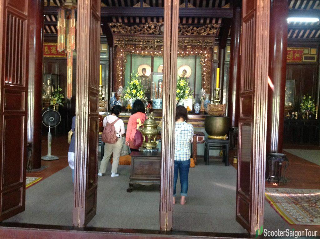 Inside Dai Hung Palace At Thien Mu Pagoda - Scooter Saigon Tour