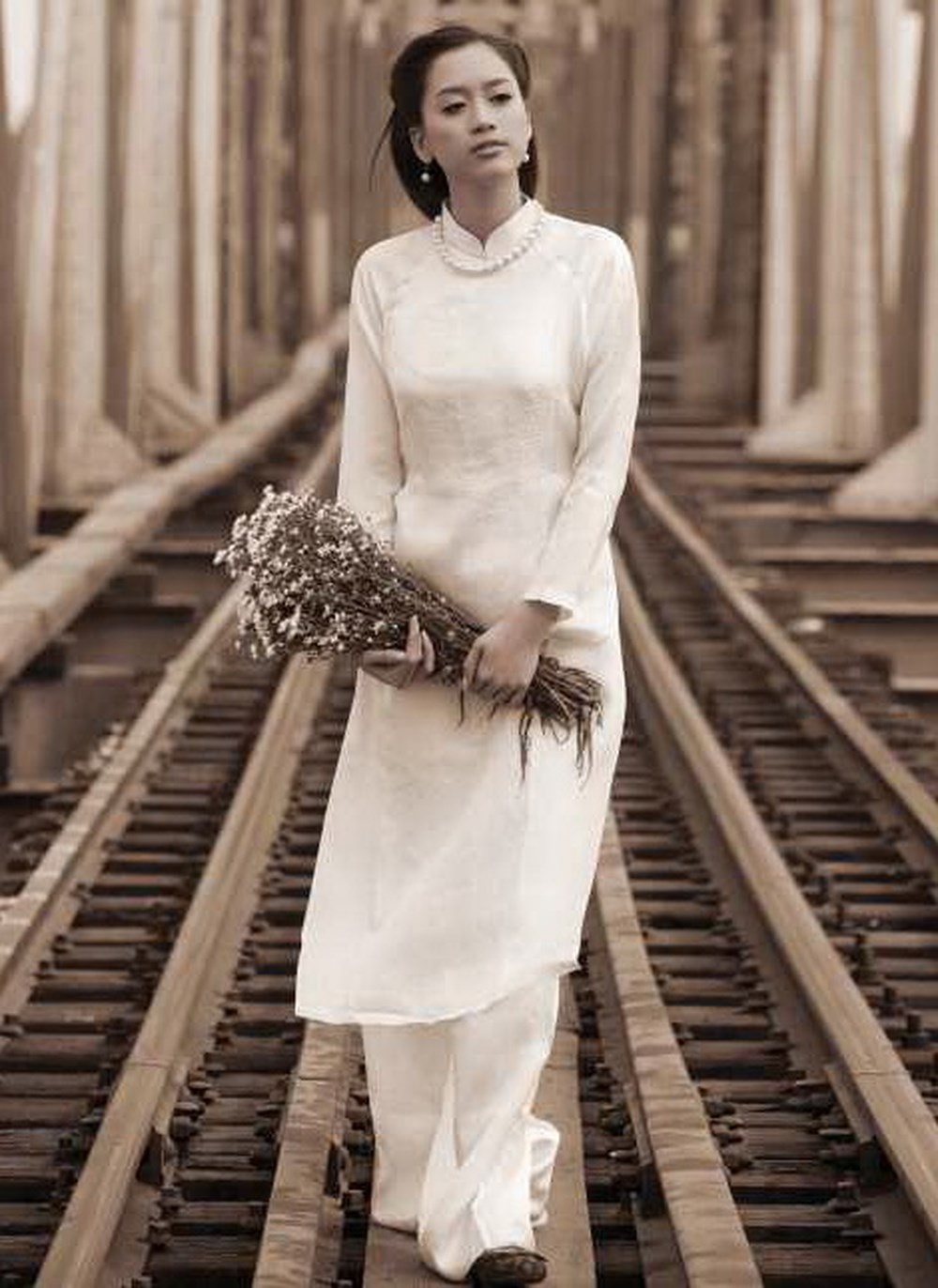 Silk Bridal Ao Dai | Custom Made Vietnamese Traditional Bridal Dress  (#VALENTINA)